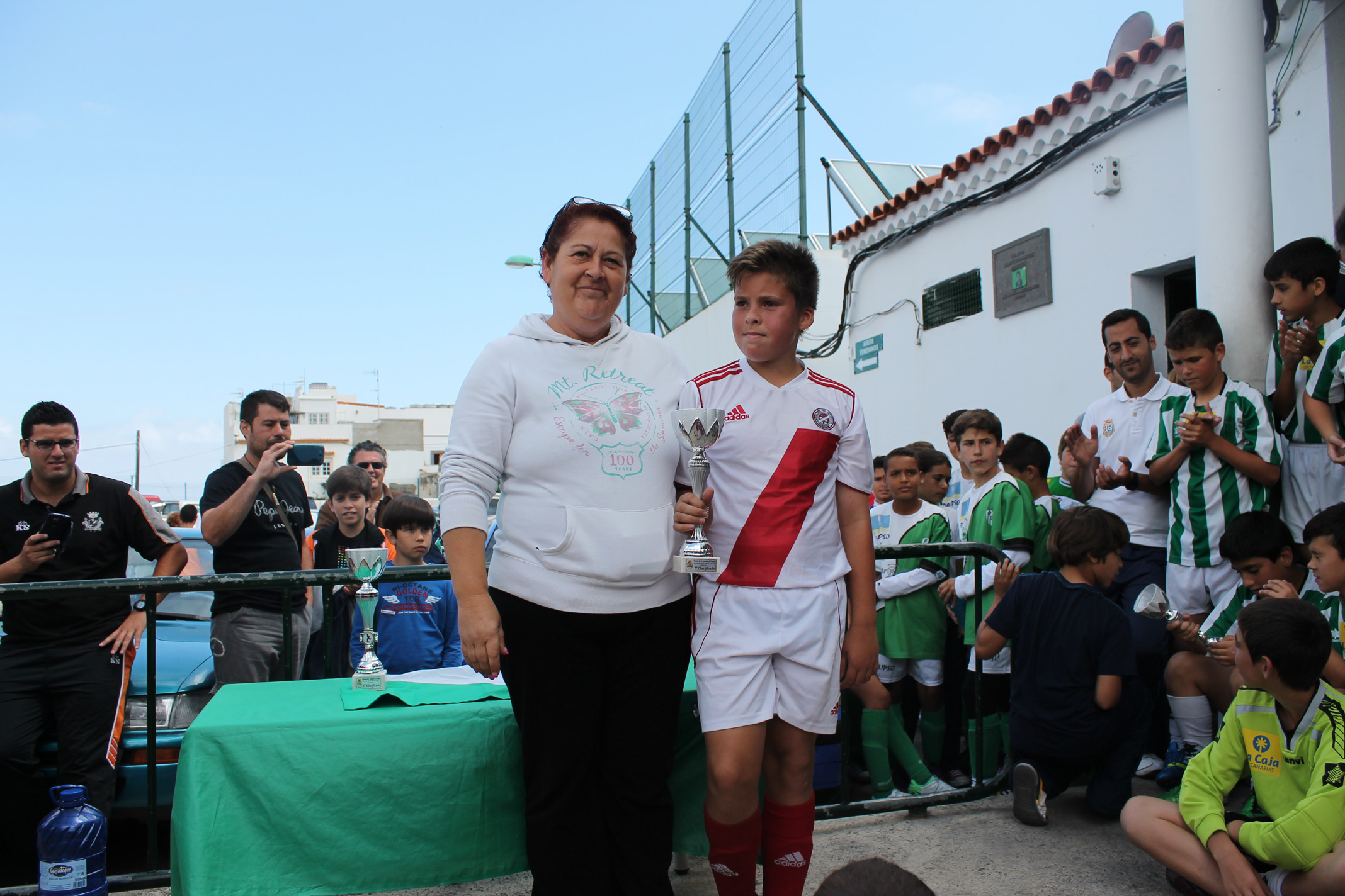 Entrega de trofeos. Subcampen